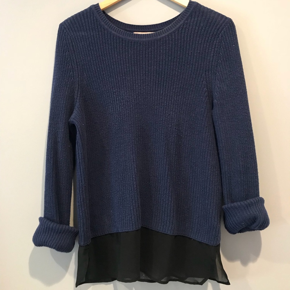 Banana Republic Knit Navy and black sweater